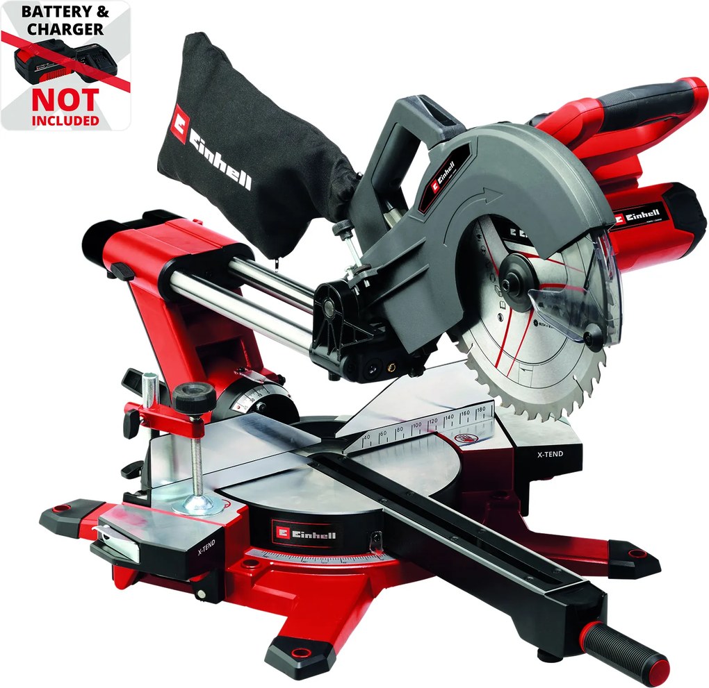 Einhell TE-SM 36/10 L Li Solo - Accu Radiaal-, Afkort-/Verstekzaag -Ø254 mm - Power X-Change
