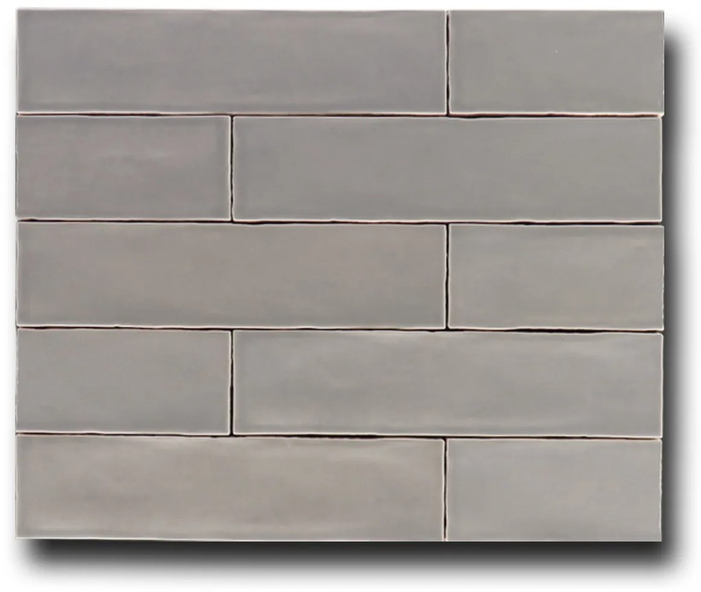 Hoogglans Wandtegel 7.5x30 Cm Cifre Colonial Grey Brillo