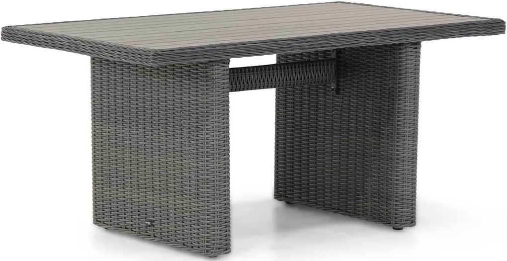 Garden Collections Toronto lounge/dining tuintafel off black  140 x 80 cm