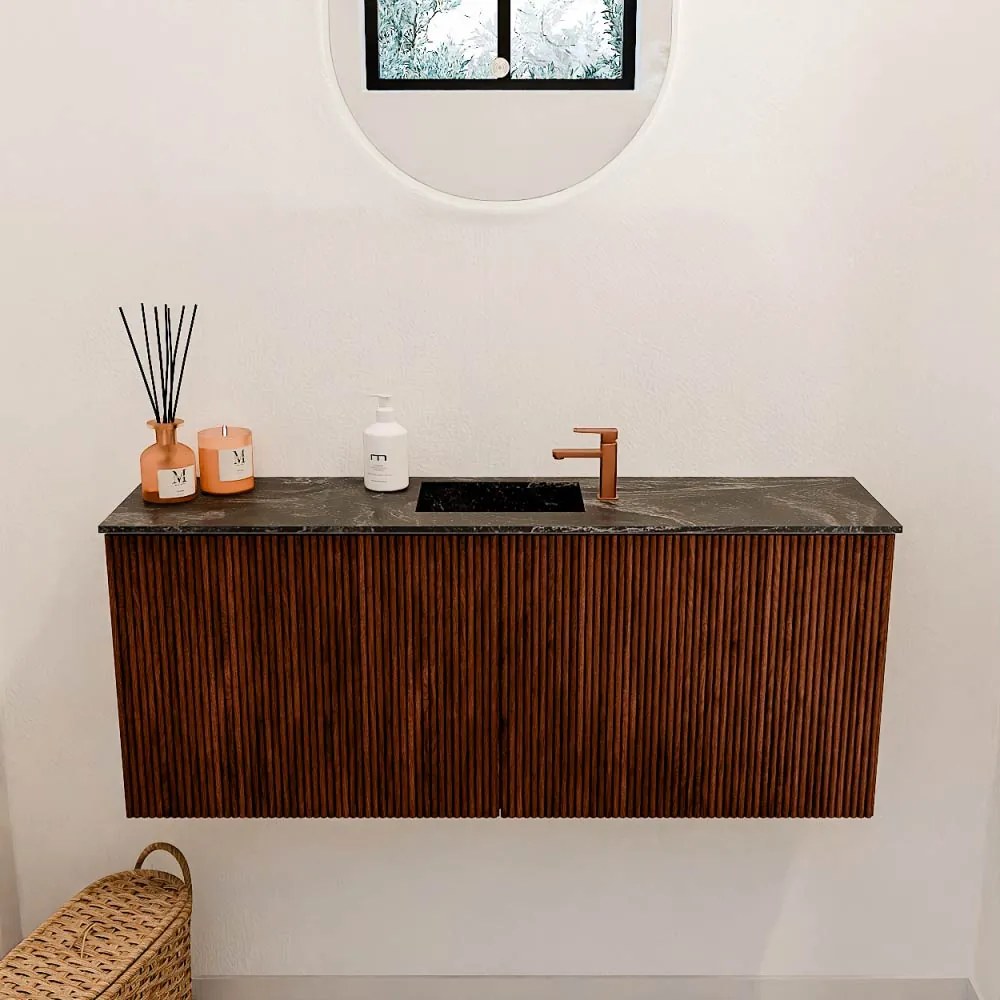 Mondiaz Joya DLux 100cm toiletmeubel ruby met wastafel faye midden 1 kraangat lava