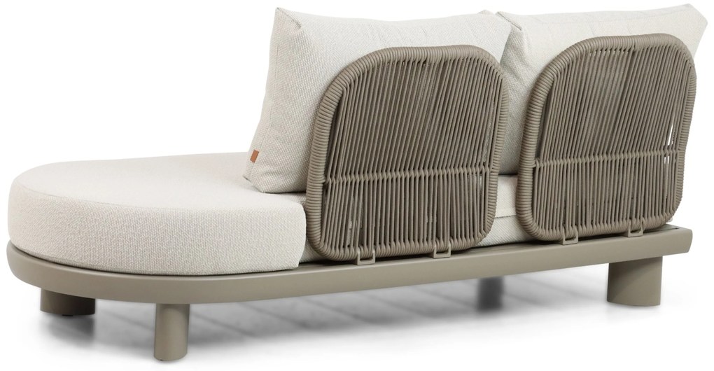 Santika Furniture Santika Guss Open Bank Links Organisch Aluminium/rope Grijs