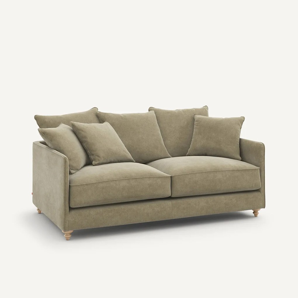 Compacte slaapbank in stonewashed fluweel, Lazare