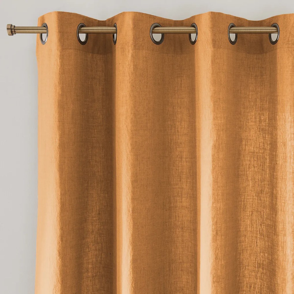 Gordijn in gewassen linnen met oogjes Onega