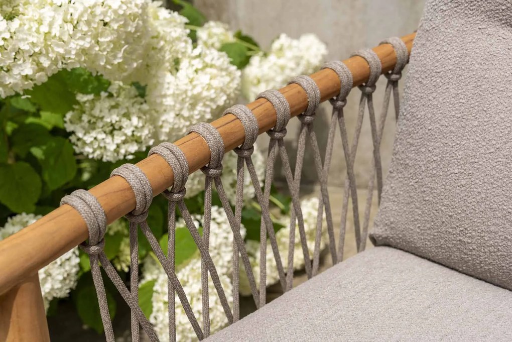4 Seasons Outdoor Nora loungestoel naturel teak SALE  Loungestoel    beige weerbestendig