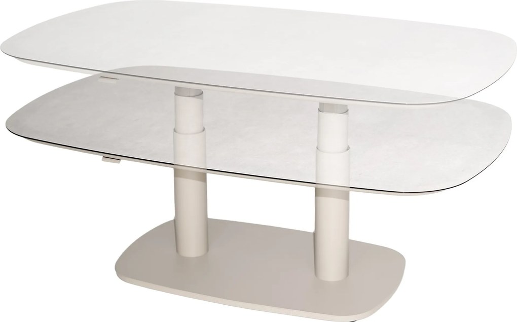Paros in hoogte verstelbare tafel printed ceramic 140x85 cm linen Taste 4SO