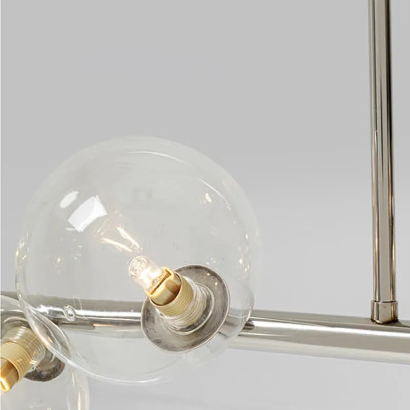 Hanglamp Breed Met Glazen Bollen Chroom