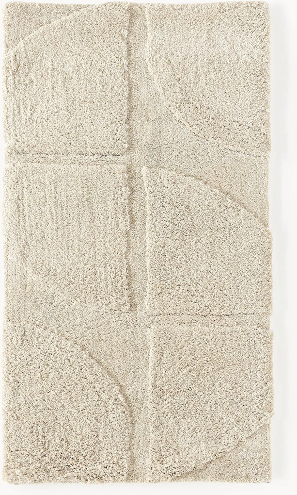 Pluizig hoogpolig vloerkleed Jade met een verhoogde hoog-laag structuur