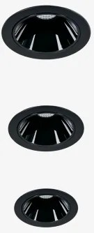 Pack Van 3 Inbouw Led-downlights Met Aluminium Ringen Ø3 Cm En Geleidelijke Aan- En Uitschakeling Luisiana Zwart & 3 W & 23º & Neutraal Wit 3500k -