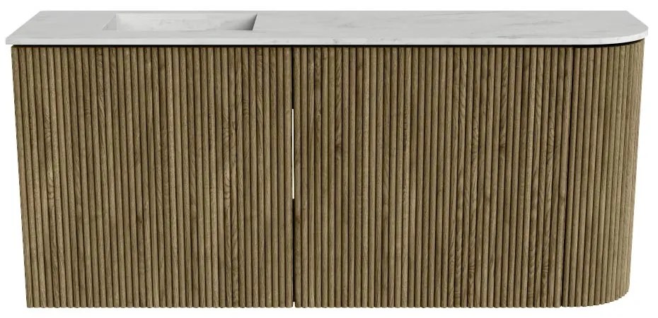 Mondiaz Joya DLux 90cm toiletmeubel ronding rechts dusk met wastafel faye links 1 kraangat opalo