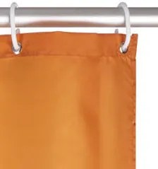 Wenko anti-schimmel douchegordijn 180x200cm polyester uni oranje inclusief ringen