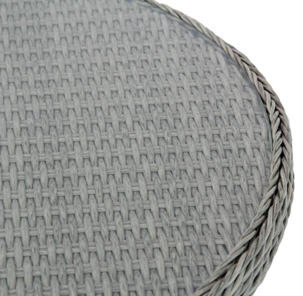 Tuinset Rond 4 personen 120 cm Wicker Grijs  Garden Collections Buckingham/Buckingham