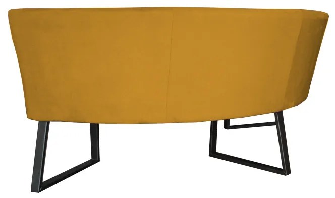 Eetkamerbank - Hengelo - geschikt voor ronde tafel 130 cm - stof Element goud 08