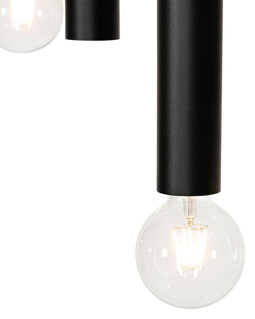 Eettafel / Eetkamer Design hanglamp zwart ovaal 7-lichts - Tuba Design E27 Binnenverlichting Lamp