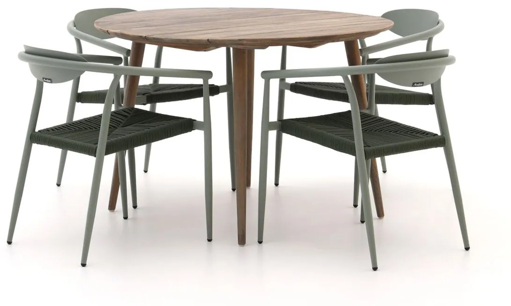 Diningset Manifesto  | 4 personen teakhout | Tuinset stapelbaar | 5-delig | Kees Smit Tuinmeubelen
