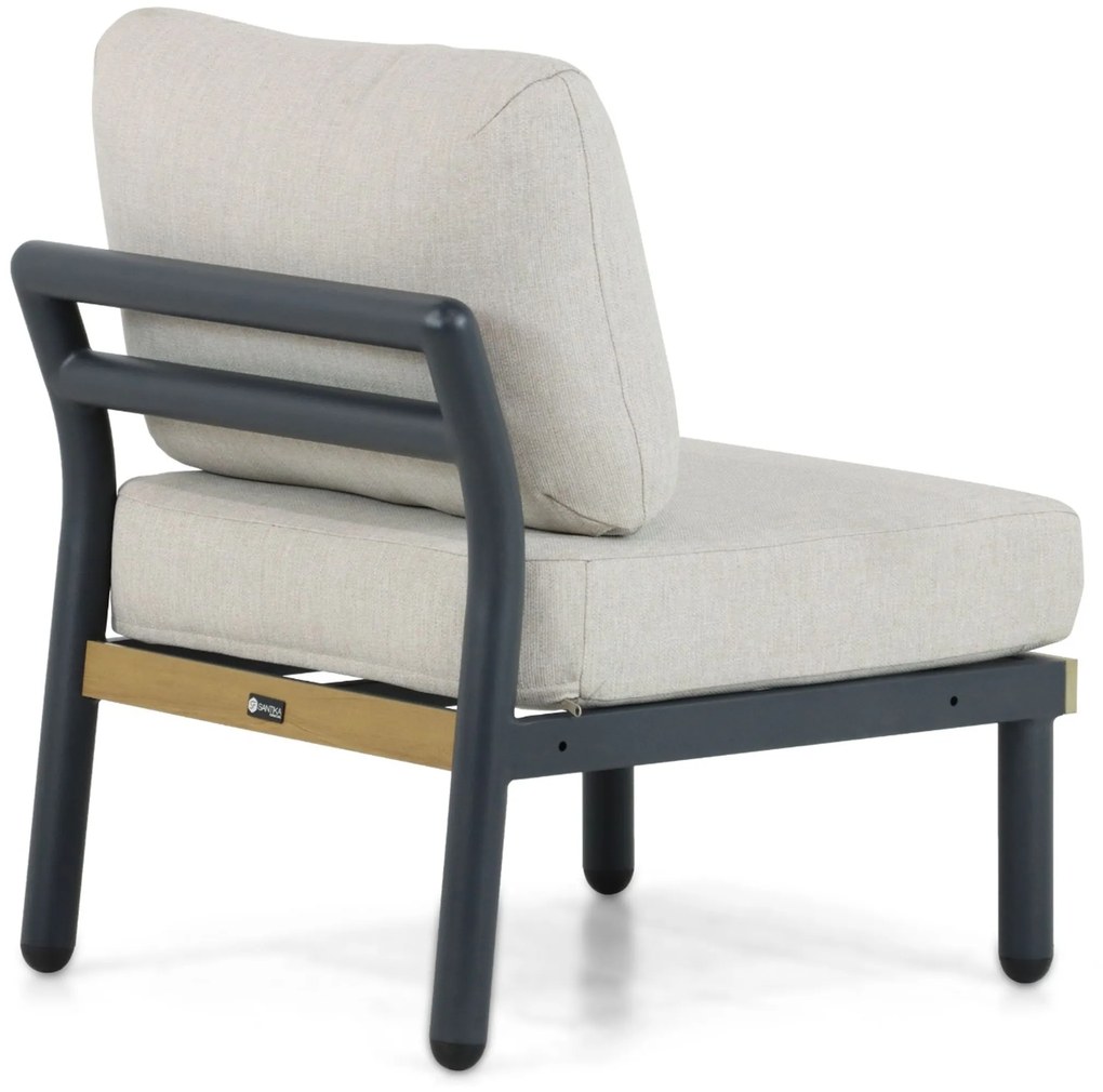 Hoek loungeset 6 personen Aluminium Grijs  Santika Furniture Santika