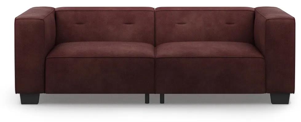 Rivièra Maison - Hampton Heights Sofa 3,5 Seater, celtic weave, passion plum - Kleur: roze