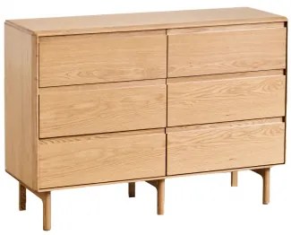 6-laden Commode 120x40 Cm In Treveris Hout Eikenhout - Sklum