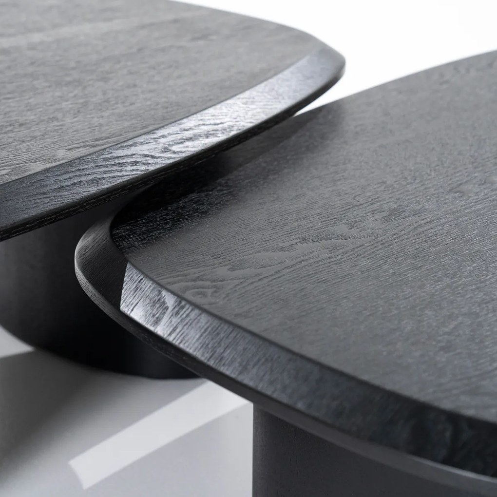 Eleonora Walter Zwarte Salontafel Kiezel Vorm 96x78 Cm - 96 X 78cm.