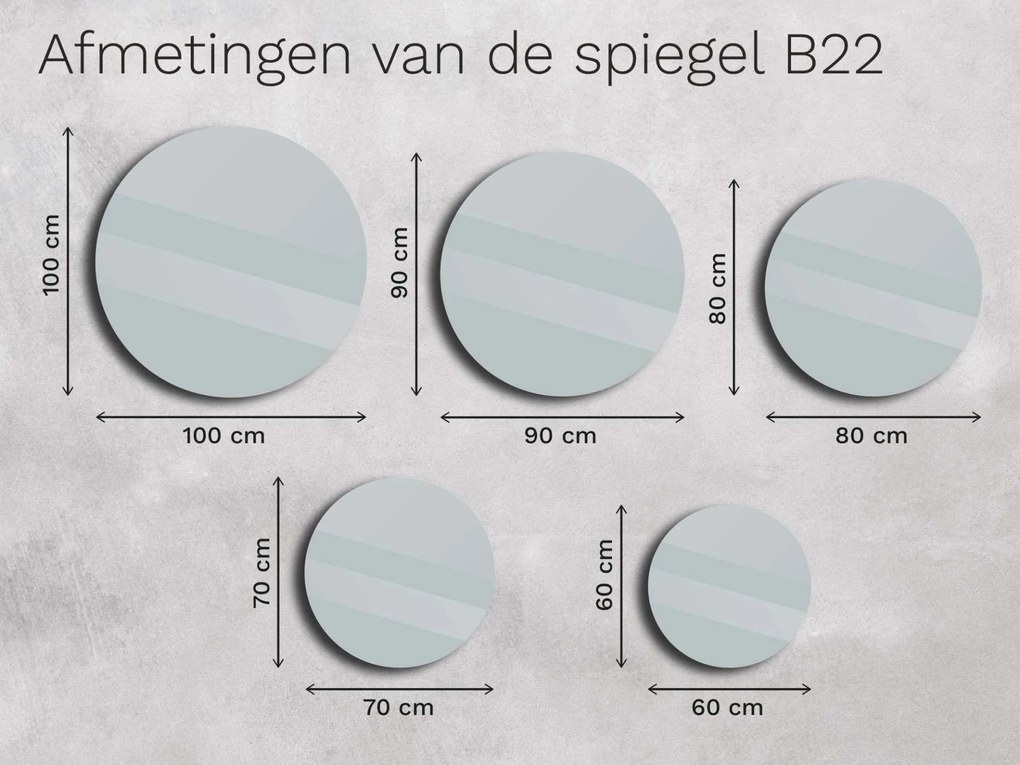 Spiegel met lijst B22