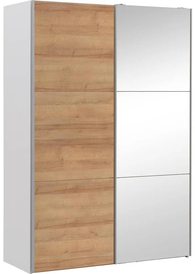 Goossens Kledingkast Easy Storage Sdk, 153 cm breed, 220 cm hoog, 1x 3 paneel schuifdeur li en 1x 3 paneel spiegel schuifdeur re