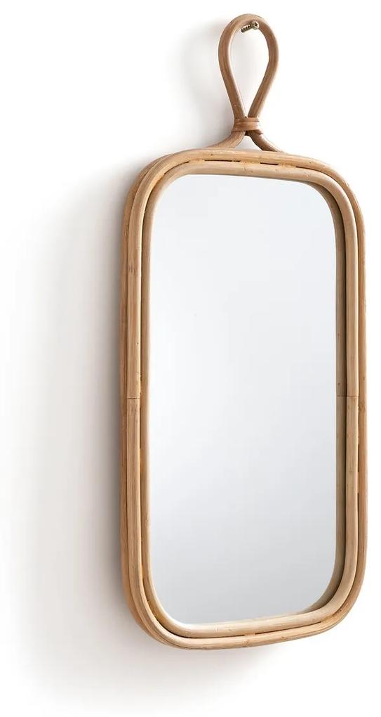 Rechthoekige spiegel in rotan 25x53 cm, Nogu