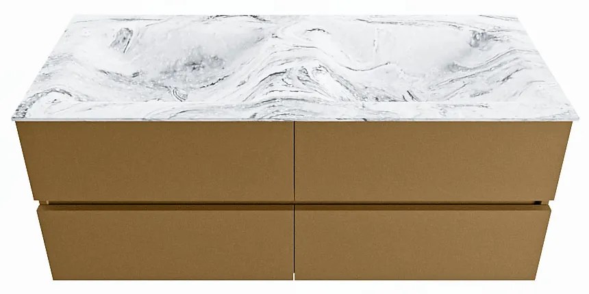 Mondiaz Vica DLux badmeubel 120cm oro 4 lades met wastafel glace dubbel zonder kraangat