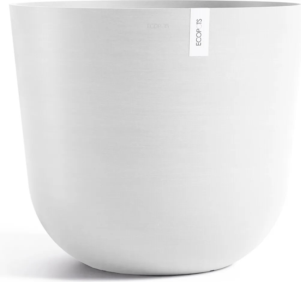 Ecopots bloempot Oslo 75 - Rond - Pure White -Ø75 x H65 cm