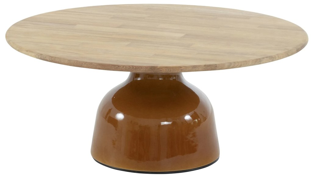 June lounge tuintafel hoogglans keramiek caramel 80xH35 cm 4 Seasons Outdoor