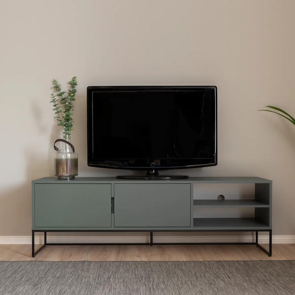 Tenzo Lipp Scandinavische TV-meubel Groen - 176x43x57cm.