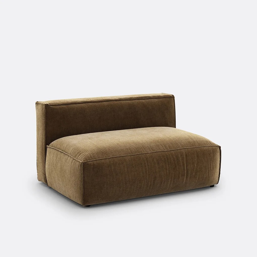 Bankelement voor modulaire bank, vintage ribfluweel, Seven