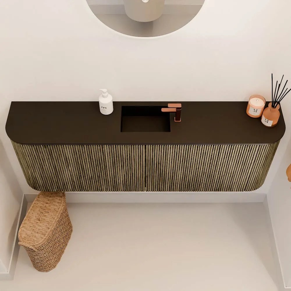 Mondiaz Joya 125cm toiletmeubel ronding links/rechts dusk met wastafel faye midden 1 kraangat urban
