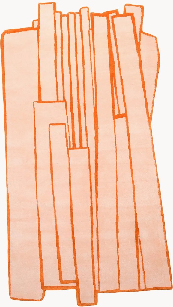 Handgeknoopt wollen vloerkleed Contour