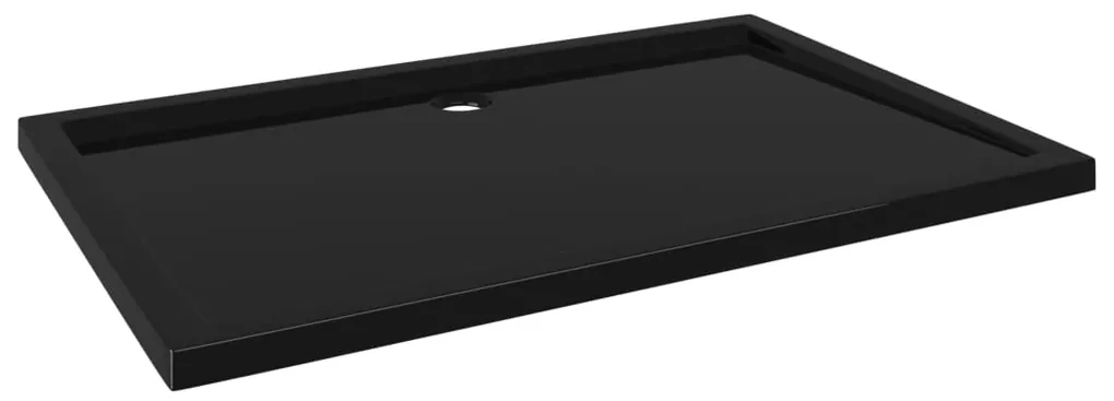 vidaXL Douchebak rechthoekig 80x120 cm ABS zwart