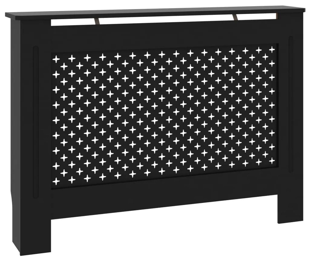vidaXL Radiatorombouw 112x19x81 cm MDF zwart