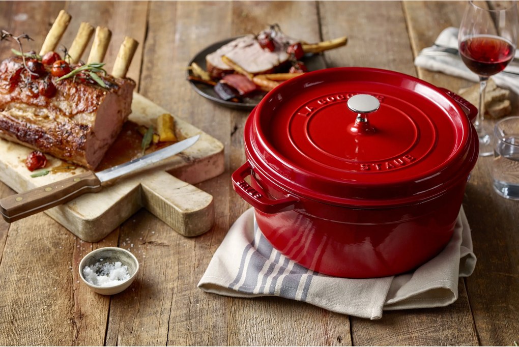 Staub La Cocotte Cocotte 30 cm / 8,4 l, Rond, Kersenrood - La Cocotte - Staub