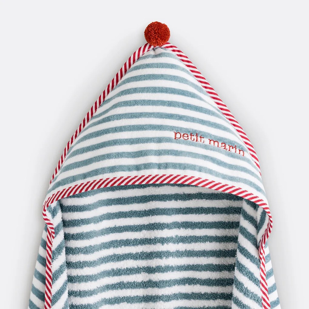 Badcape voor baby in biologisch katoen, Petit marin