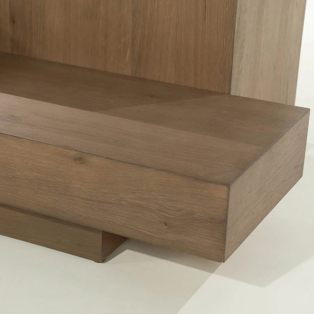 Grote Salontafel Eiken Blokken Bruin 140x75 Cm - 140 X 75cm.