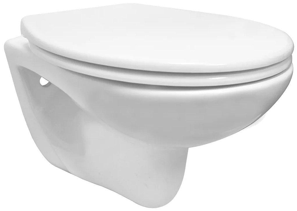 Mueller Pluto randloos toiletpot met zitting wit glans