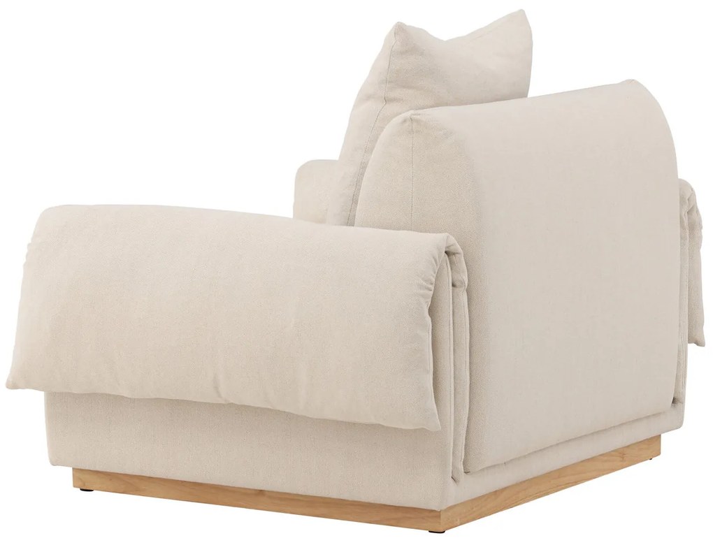 Jörn Momo - Fauteuil - Beige -  Linen&amp;Katoen - Eikenhout Onderstel - Jorn