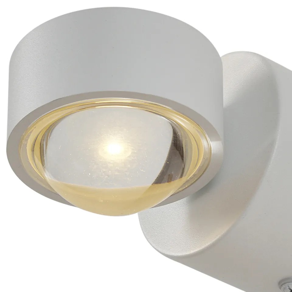 Badkamer Design wandlamp wit incl. LED IP44 - Lens Design IP44 Scandinavisch rond Lamp