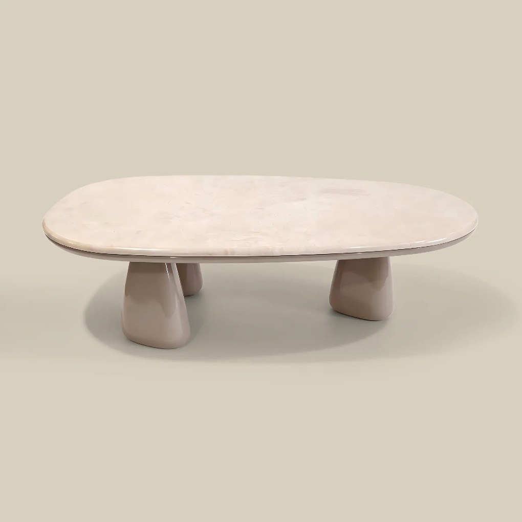 Design Salontafel Hoogglans Marmer - 109 X 58cm.