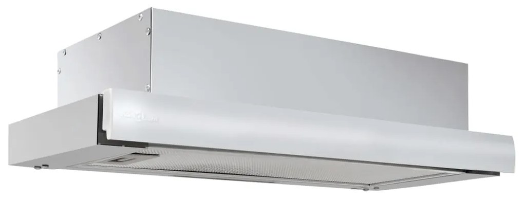 vidaXL Afzuigkap inbouw slank 480 m³/u aluminium roestvrij staal