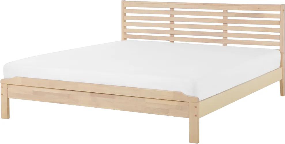 Bed lichtbruin - 2-persoonsbed - houten bed 180x200 cm - designbed - CARNAC