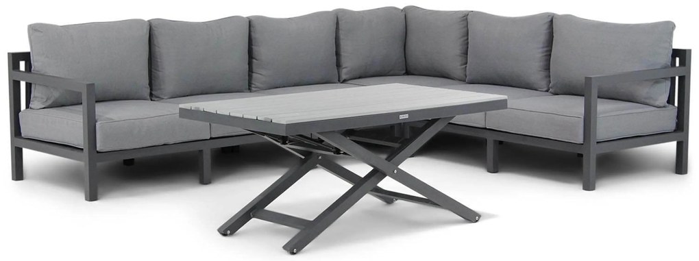 Dining Loungeset 6 personen Aluminium Grijs  Lifestyle Garden Furniture Lagos/Palazzo
