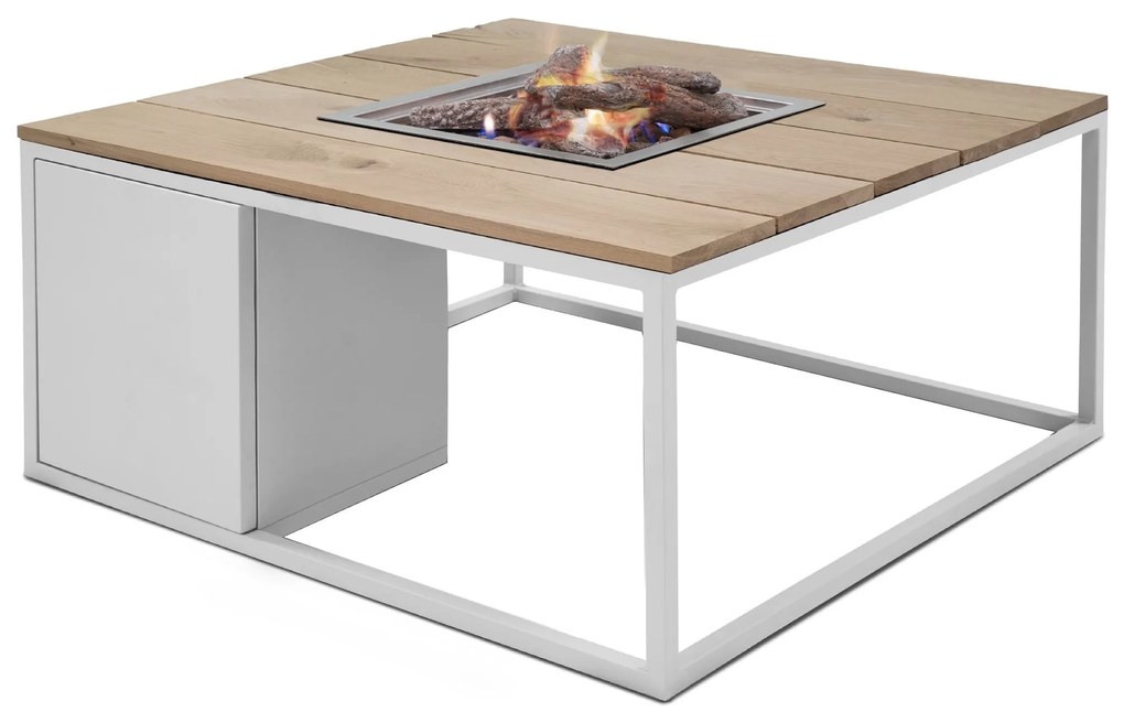 Cosiloft 100 frame aluminium wit - top teak Cosi Fires