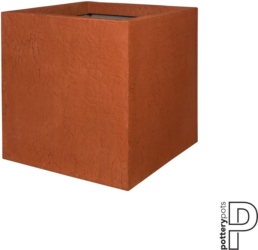 Pottery Pots | Bloempot Jumbo medium: lengte 90 cm x diepte 90 cm x hoogte 83 cm rood outdoor bloempotten fiberstone outdoor | NADUVI outlet