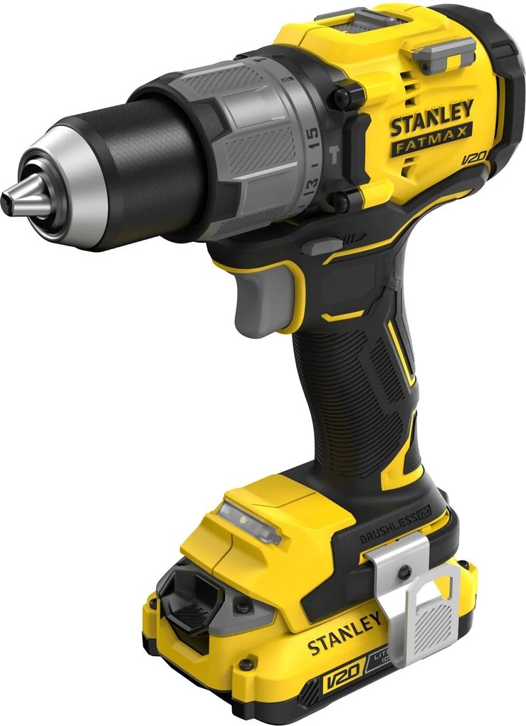 Stanley SFMCD726D2K Brushless V20 Li-Ion 18V Klopboormachine – Inclusief 2x 2.0Ah Accu, Lader en Koffer