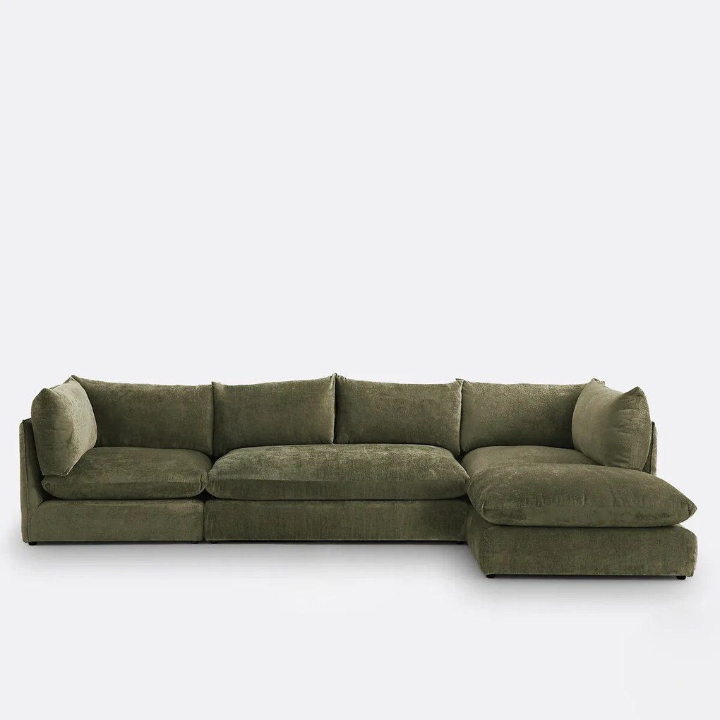 Malo modulaire 2-zits bank met textuurfluweel