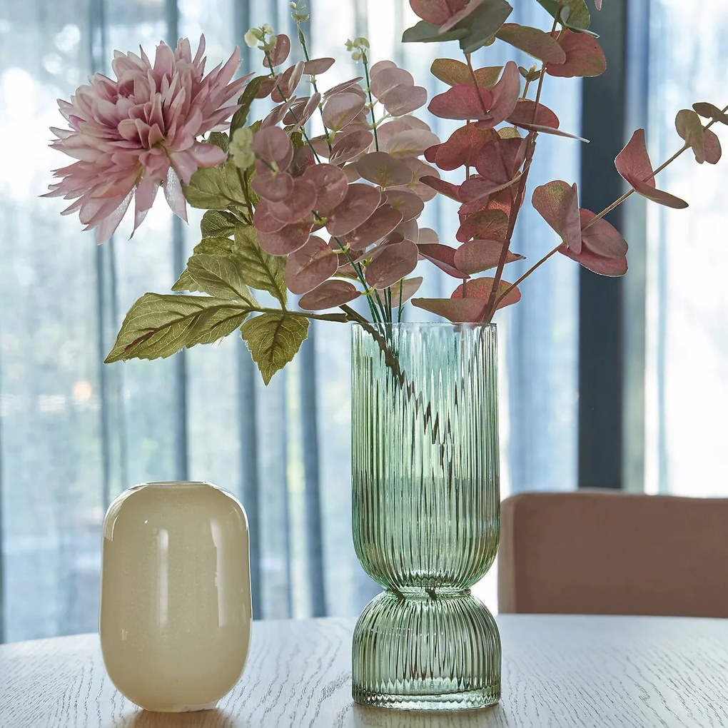 Afgeronde vaas in glas H14,5 cm, Iva