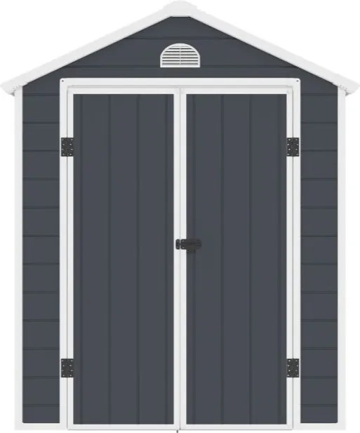 Bergen kunststof gereedschapshuisje 1,9 x 1 m CoverTech antraciet